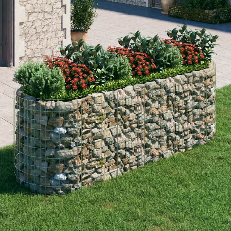 vidaXL Arriate de gaviones de hierro galvanizado 300x100x100 cm vidaXL Arriate de gaviones de hierro galvanizado 300x100x100 cm