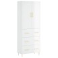 vidaXL Aparador alto madera contrachapada blanco brillo 69,5x34x180 cm vidaXL Aparador alto madera contrachapada blanco brillo 69,5x34x180 cm