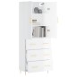 vidaXL Aparador alto madera contrachapada blanco brillo 69,5x34x180 cm vidaXL Aparador alto madera contrachapada blanco brillo 69,5x34x180 cm