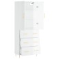 vidaXL Aparador alto madera contrachapada blanco brillo 69,5x34x180 cm vidaXL Aparador alto madera contrachapada blanco brillo 69,5x34x180 cm