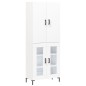 vidaXL Aparador alto madera contrachapada blanco 69,5x34x180 cm vidaXL Aparador alto madera contrachapada blanco 69,5x34x180 cm