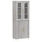 vidaXL Aparador alto madera contrachapada gris sonoma 69,5x34x180 cm vidaXL Aparador alto madera contrachapada gris sonoma 69,5x34x180 cm