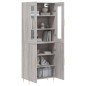 vidaXL Aparador alto madera contrachapada gris sonoma 69,5x34x180 cm vidaXL Aparador alto madera contrachapada gris sonoma 69,5x34x180 cm