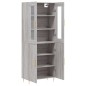vidaXL Aparador alto madera contrachapada gris sonoma 69,5x34x180 cm vidaXL Aparador alto madera contrachapada gris sonoma 69,5x34x180 cm