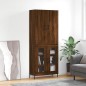 vidaXL Aparador alto madera contrachapada marrón roble 69,5x34x180 cm