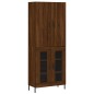 vidaXL Aparador alto madera contrachapada marrón roble 69,5x34x180 cm