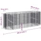 vidaXL Arriate de gaviones de hierro galvanizado 300x100x100 cm vidaXL Arriate de gaviones de hierro galvanizado 300x100x100 cm