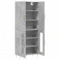 vidaXL Aparador alto madera contrachapada gris hormigón 69,5x34x180 cm vidaXL Aparador alto madera contrachapada gris hormigón 69,5x34x180 cm