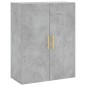 vidaXL Aparador alto madera contrachapada gris hormigón 69,5x34x180 cm vidaXL Aparador alto madera contrachapada gris hormigón 69,5x34x180 cm