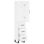 vidaXL Aparador alto madera contrachapada blanco 34,5x34x180 cm