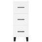 vidaXL Aparador alto madera contrachapada blanco 34,5x34x180 cm