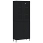 vidaXL Aparador alto madera contrachapada negro 69,5x34x180 cm vidaXL Aparador alto madera contrachapada negro 69,5x34x180 cm