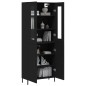 vidaXL Aparador alto madera contrachapada negro 69,5x34x180 cm vidaXL Aparador alto madera contrachapada negro 69,5x34x180 cm