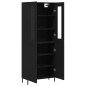 vidaXL Aparador alto madera contrachapada negro 69,5x34x180 cm vidaXL Aparador alto madera contrachapada negro 69,5x34x180 cm