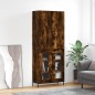vidaXL Aparador alto madera contrachapada roble ahumado 69,5x34x180 cm vidaXL Aparador alto madera contrachapada roble ahumado 69,5x34x180 cm