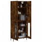 vidaXL Aparador alto madera contrachapada roble ahumado 69,5x34x180 cm vidaXL Aparador alto madera contrachapada roble ahumado 69,5x34x180 cm