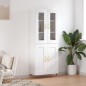 vidaXL Aparador alto madera contrachapada blanco 69,5x34x180 cm vidaXL Aparador alto madera contrachapada blanco 69,5x34x180 cm