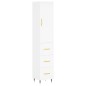 vidaXL Aparador alto madera contrachapada blanco 34,5x34x180 cm vidaXL Aparador alto madera contrachapada blanco 34,5x34x180 cm