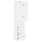 vidaXL Aparador alto madera contrachapada blanco 34,5x34x180 cm vidaXL Aparador alto madera contrachapada blanco 34,5x34x180 cm