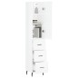 vidaXL Aparador alto madera contrachapada blanco brillo 34,5x34x180 cm vidaXL Aparador alto madera contrachapada blanco brillo 34,5x34x180 cm