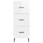 vidaXL Aparador alto madera contrachapada blanco brillo 34,5x34x180 cm vidaXL Aparador alto madera contrachapada blanco brillo 34,5x34x180 cm