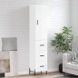 vidaXL Aparador alto madera contrachapada blanco brillo 34,5x34x180 cm vidaXL Aparador alto madera contrachapada blanco brillo 34,5x34x180 cm