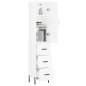 vidaXL Aparador alto madera contrachapada blanco brillo 34,5x34x180 cm vidaXL Aparador alto madera contrachapada blanco brillo 34,5x34x180 cm