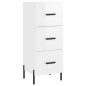 vidaXL Aparador alto madera contrachapada blanco brillo 34,5x34x180 cm vidaXL Aparador alto madera contrachapada blanco brillo 34,5x34x180 cm
