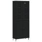 vidaXL Aparador alto madera contrachapada negro 69,5x34x180 cm vidaXL Aparador alto madera contrachapada negro 69,5x34x180 cm