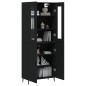 vidaXL Aparador alto madera contrachapada negro 69,5x34x180 cm vidaXL Aparador alto madera contrachapada negro 69,5x34x180 cm