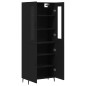 vidaXL Aparador alto madera contrachapada negro 69,5x34x180 cm vidaXL Aparador alto madera contrachapada negro 69,5x34x180 cm