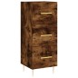 vidaXL Aparador de madera contrachapada roble ahumado 34,5x34x180 cm vidaXL Aparador de madera contrachapada roble ahumado 34,5x34x180 cm