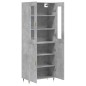 vidaXL Aparador alto madera contrachapada gris hormigón 69,5x34x180 cm vidaXL Aparador alto madera contrachapada gris hormigón 69,5x34x180 cm