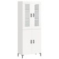 vidaXL Aparador alto madera contrachapada blanco brillo 69,5x34x180 cm vidaXL Aparador alto madera contrachapada blanco brillo 69,5x34x180 cm