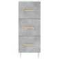 vidaXL Aparador de madera contrachapada gris hormigón 34,5x34x180 cm vidaXL Aparador de madera contrachapada gris hormigón 34,5x34x180 cm