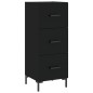 vidaXL Aparador de madera contrachapada negro 34,5x34x180 cm vidaXL Aparador de madera contrachapada negro 34,5x34x180 cm