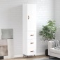 vidaXL Aparador alto madera contrachapada blanco brillo 34,5x34x180 cm vidaXL Aparador alto madera contrachapada blanco brillo 34,5x34x180 cm