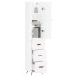 vidaXL Aparador alto madera contrachapada blanco brillo 34,5x34x180 cm vidaXL Aparador alto madera contrachapada blanco brillo 34,5x34x180 cm