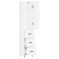 vidaXL Aparador alto madera contrachapada blanco brillo 34,5x34x180 cm vidaXL Aparador alto madera contrachapada blanco brillo 34,5x34x180 cm