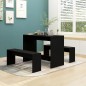 vidaXL Set de muebles de baño 3 piezas madera de ingeniería negro vidaXL Set de muebles de baño 3 piezas madera de ingeniería negro