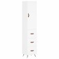 vidaXL Aparador alto madera contrachapada blanco 34,5x34x180 cm