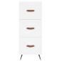 vidaXL Aparador alto madera contrachapada blanco 34,5x34x180 cm