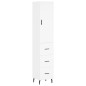 vidaXL Aparador alto madera contrachapada blanco 34,5x34x180 cm