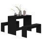 vidaXL Set de muebles de baño 3 piezas madera de ingeniería negro vidaXL Set de muebles de baño 3 piezas madera de ingeniería negro