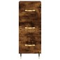 vidaXL Aparador de madera contrachapada roble ahumado 34,5x34x180 cm vidaXL Aparador de madera contrachapada roble ahumado 34,5x34x180 cm