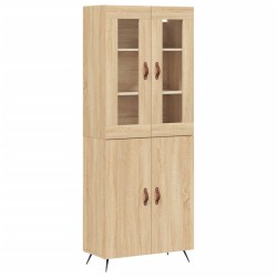 vidaXL Aparador alto madera contrachapada color roble 69,5x34x180 cm