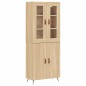 vidaXL Aparador alto madera contrachapada color roble 69,5x34x180 cm vidaXL Aparador alto madera contrachapada color roble 69,5x34x180 cm