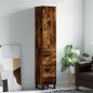 vidaXL Aparador de madera contrachapada roble ahumado 34,5x34x180 cm vidaXL Aparador de madera contrachapada roble ahumado 34,5x34x180 cm
