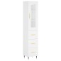 vidaXL Aparador alto madera contrachapada blanco 34,5x34x180 cm vidaXL Aparador alto madera contrachapada blanco 34,5x34x180 cm
