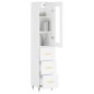 vidaXL Aparador alto madera contrachapada blanco 34,5x34x180 cm vidaXL Aparador alto madera contrachapada blanco 34,5x34x180 cm